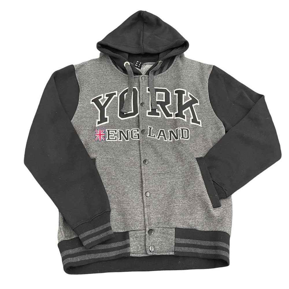 Pride of York York England Button Hooded Jacket, Size M